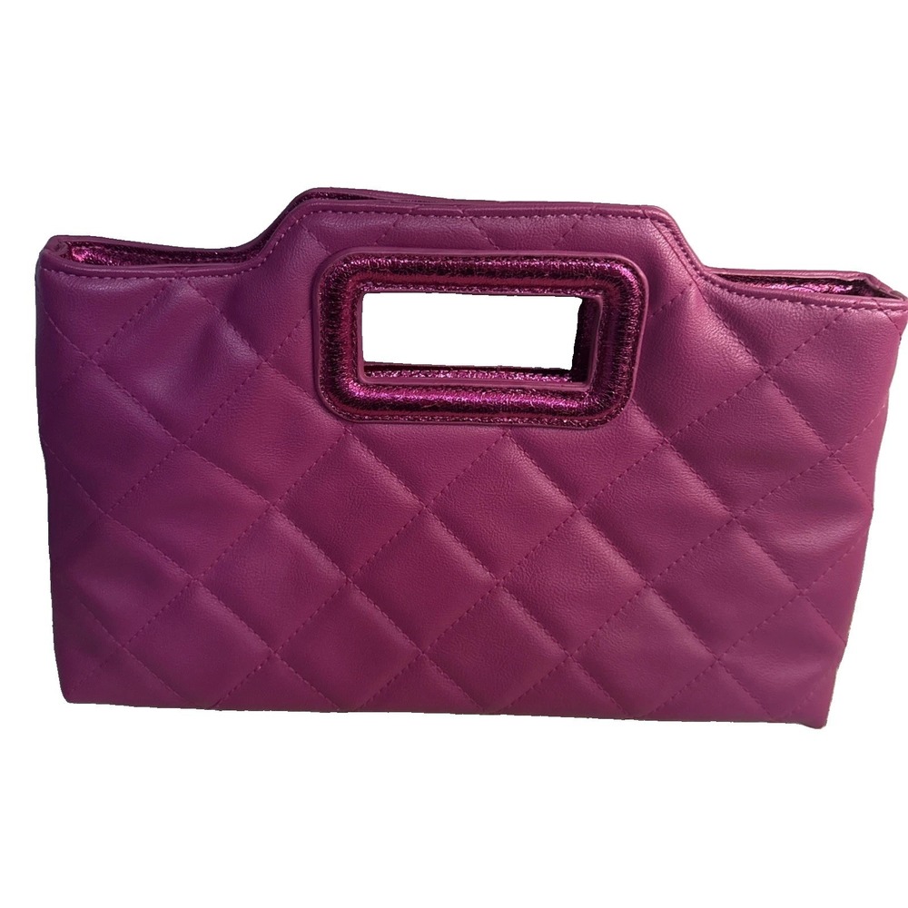 I.n.c. International Concept Juditth Handle Medium Clutch Burnished Berry Silver
